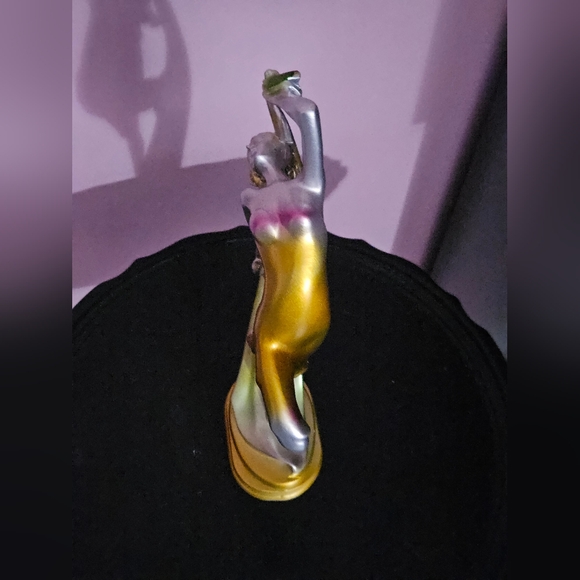 Art Deco Ballet Abstract Dancing Girl Resin Sculpture Home Decor - Picture 4 of 7